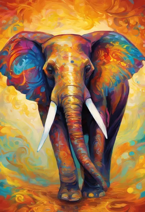 (elephant:1.1), majestic, powerful, (golden:1.2), (detailed:1.1) tusks, (gleaming eyes, expressive eyes), (graceful, regal) posture, (shimmering:1.1) (gold dust, golden aura), magnificent (sunlit scenery:1.1), (vibrant:1.1) (colors, hues), (impressive:1.1)...