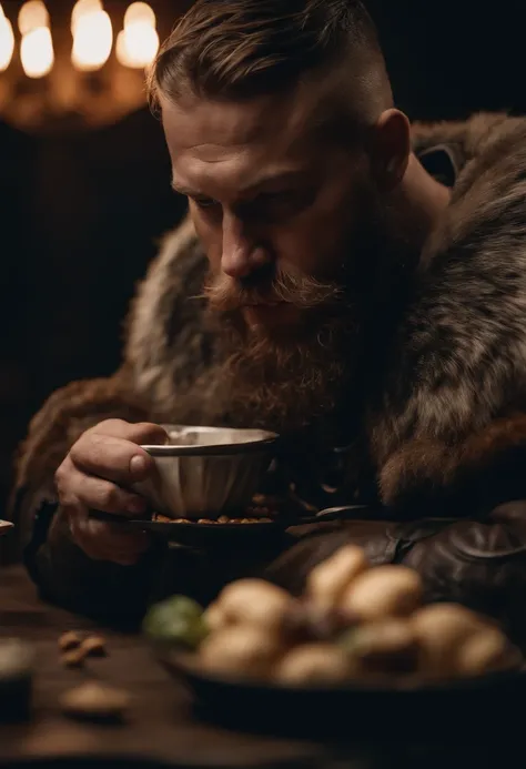 badass viking eating