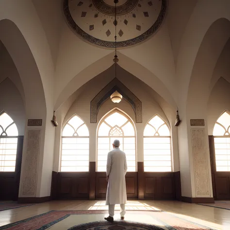 White man in mosque