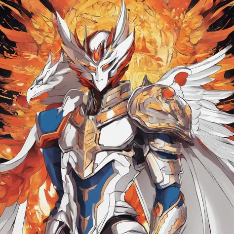 anime cavaleiros do zodiaco, phoenix, armadura, standingn, Ikki of Phoenix, Homem, Art Style Knights of the Zodiac