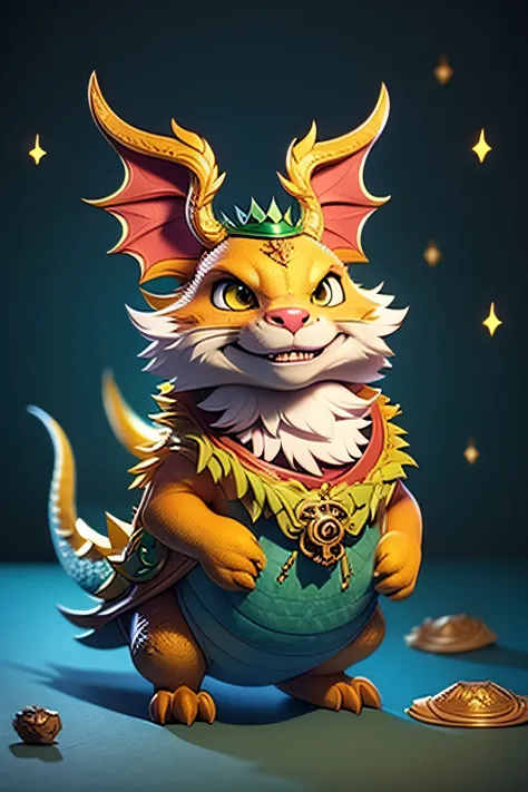 There is a green dragon with a golden crown on its head, concept art by Ryan Yee, pixiv contest winner, Furry art, Detailed fanart, Cute detailed digital art, anthro dragon art, trending on artstation pixiv, mythological creatures, Fanart Meilleure ArtStat...