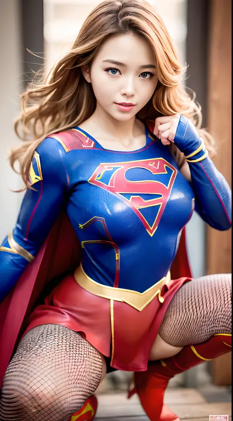 she is super girl、(((Wearing a Supergirl costume dress)))、(((Squat and spread your legs in an M-shape)))、Its her favorite pose、On the other hand、Those who have a strong sense of justice and courage、Protecting the Peace of the Earth、、(((pantie shot)))、 hiqu...