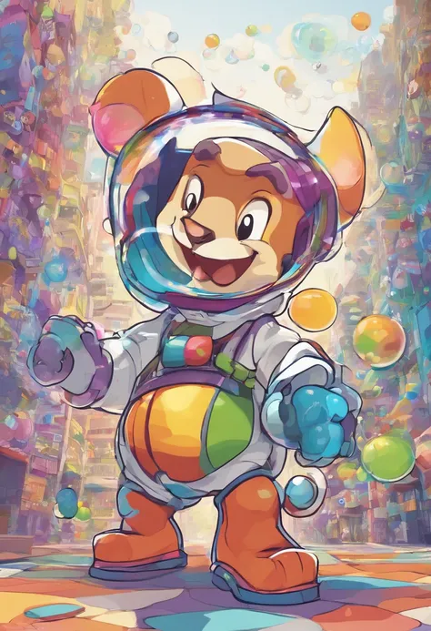 (cachorro labrador  ),(melhor pose),(best angle), (better expression), Eduardo Kobra acolchoamento ,multidimensional geometric wall PORTRAIT, arte, Chibi,Yang08k, lindo, Colouring, Nome: Bubbles

Description: Bubbles is an adorable 2D monkey who has become...