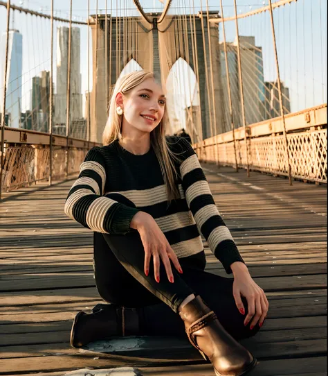 Rosto de uma mulher, americana, 25 anos, pale skin and freckles, olhos cinzas, nariz delicado, soft and delicate lips, cabelo blondie cinza longo e ondulados, sorriso meigo