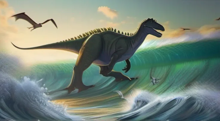 Dinosaurs resist the waves，Selvas，Realidade super grande，Ancientry