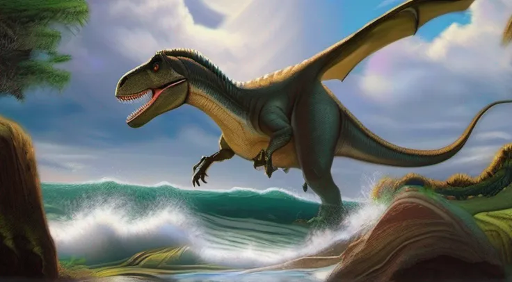 Dinosaurs resist the waves，Selvas，Realidade super grande，Ancientry