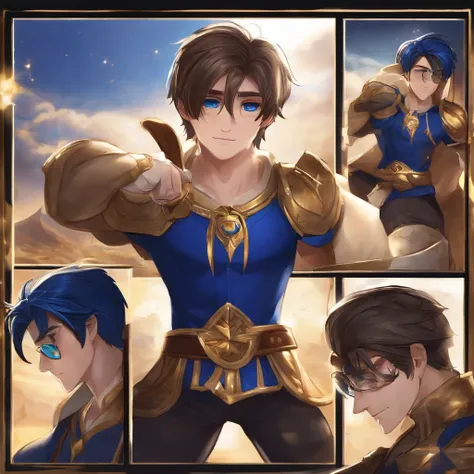 Garen x Lux, garen usando gafas de sol azules