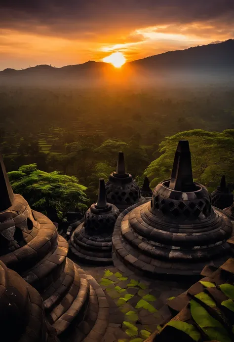 borobudur sunset