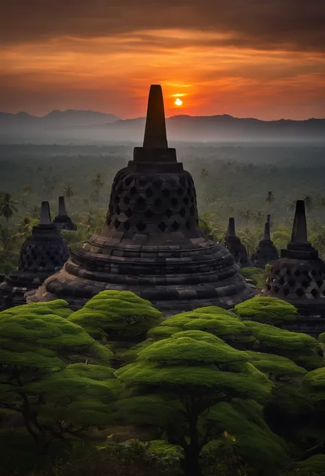 borobudur sunset