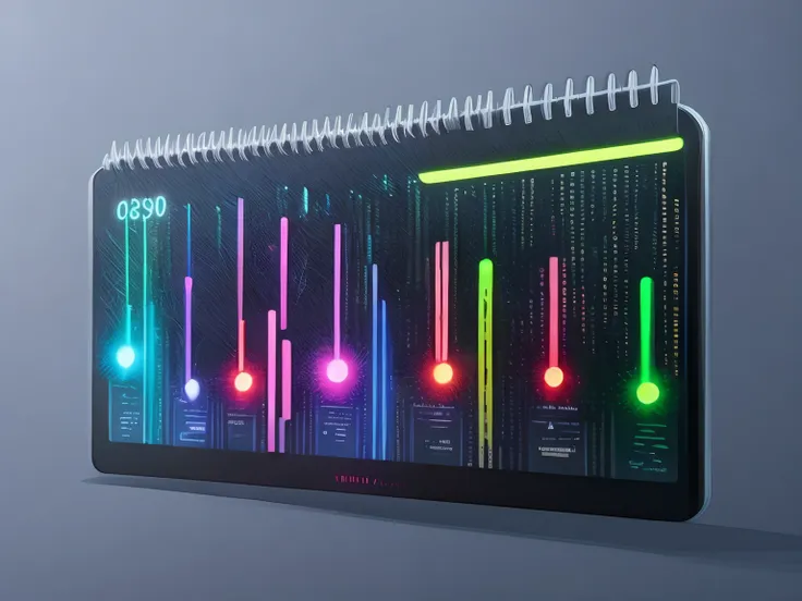 imagem de data, neon color calendar by kilian eng