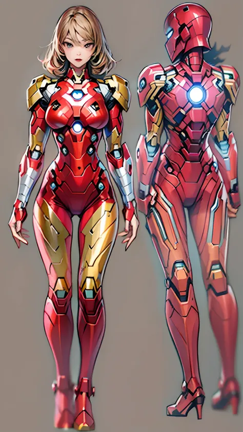 Woman body set large breasts、Iron Man Costume Dress