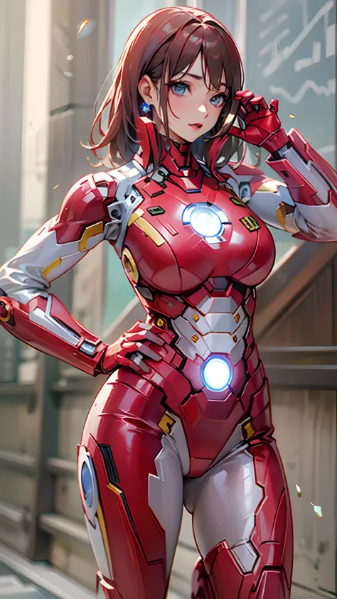 Woman body set large breasts、Iron Man Costume Dress