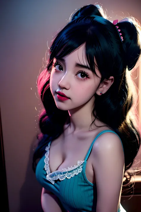 cute melanie martinez como uma personagem de anime muito bonito, personagem de desenho animado, unreal engine warm interior ligh...