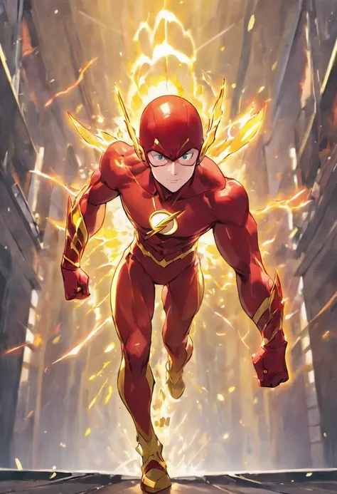 The Sprinter in Action, looks like mercury and the flash Mcu, Tauromaquia, Ultra Detalhe, 8k, O artistic style of Jim Lee, DC Quadrinhos, Visto de lado, cara fria, Piece, alto