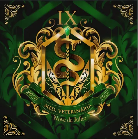 um close up de um emblema verde e dourado com uma cobra, 1 9 th, arte oficial, album cape, capa do cd, ex libris, album cape, In hoc signo vinces, album cape, arte detalhada da capa, Sotn, inspirado em Hedi Xandt, 19xx, arte da capa, new album cover, jaque...