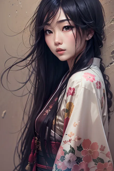 beautiful Japanese woman, straight and long black hair, Photoreal, Black eyes