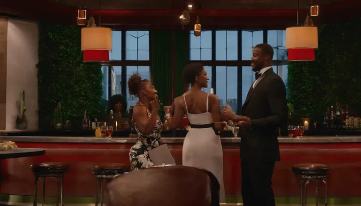 "A black man and a white lady break societal barriers as they embark on a unique date in a lively pub. Explore the dynamics between them as they navigate conversations, laughter, and shared experiences. Will their connection blossom beyond racial boundarie...