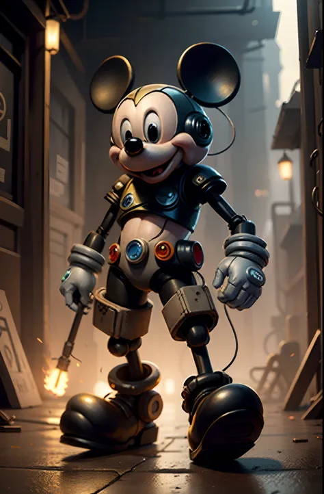 cyberpunk robot Mickey, , Roboto