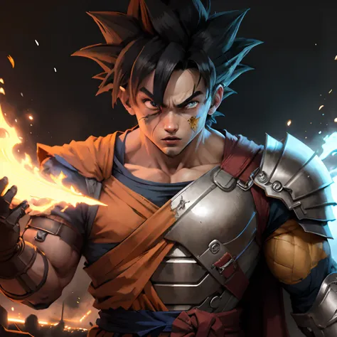 Goku com armadura homem de ferro