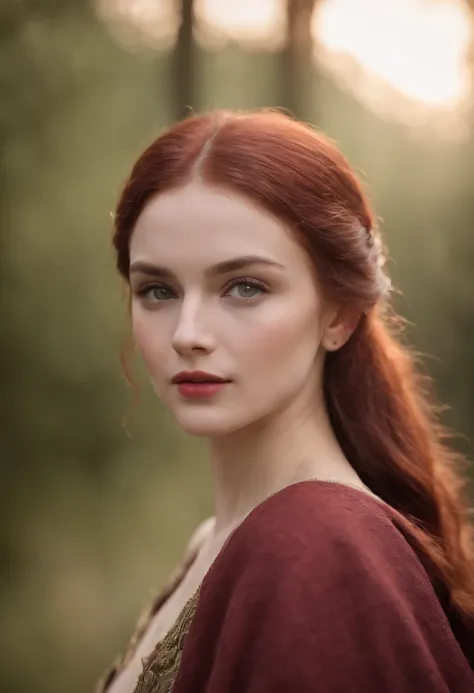 (((A deep reddish scar runs across her left cheek))) light skinned, Women around 19 years old, Natural gray hair, Distinctive green eyes, Wearing Cole, slender and graceful,, Beautiful, Candlelight in medieval atmosphere, Ultra Sharp Focus, realistic shot,...