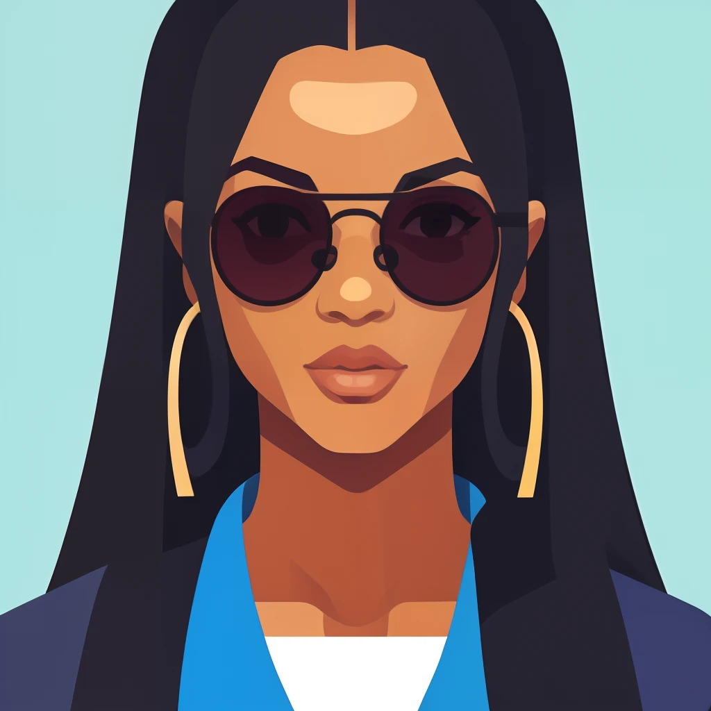 Fashion girl, avatar, sunglasses