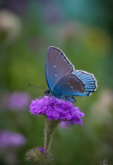 Small blue and small purple