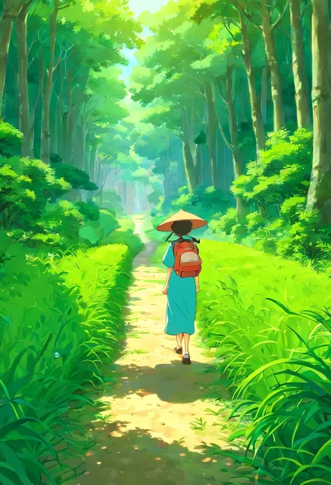 the woods、rice fields、吉卜力、illustratio、high-level image quality、Director Hayao Miyazaki、