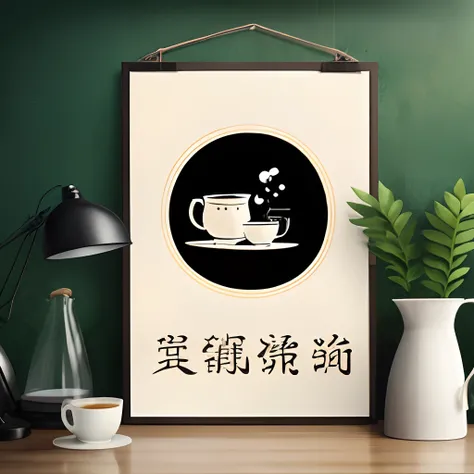 Chinese style milk tea hand-drawn poster