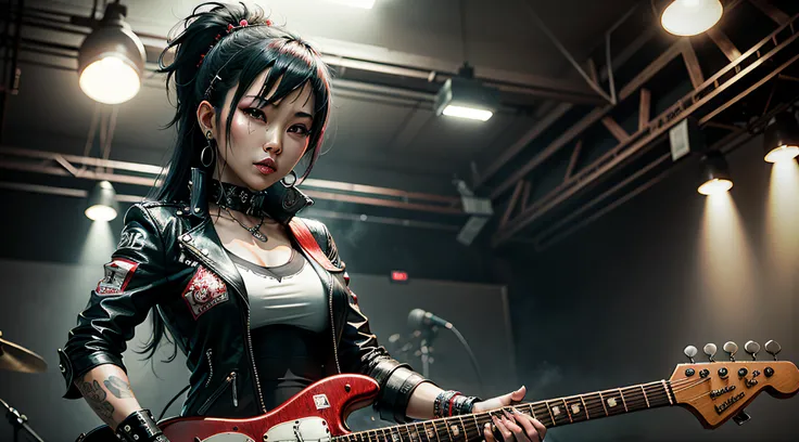 Asian rocker woman