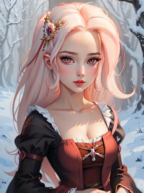 pintura de una mujer con un vestido blanco de pie en un campo, hermosa doncella, beautiful fantasy maiden, a beautiful artwork i...