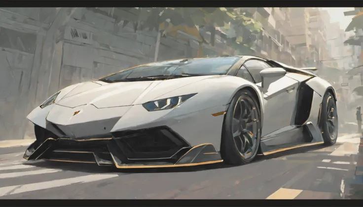 Pintura de carro esportivo, arte do design automotivo, white Lamborghini, Estilo Lamborghini Ousado, sem sombra.,Vehicle illustration, carro esportivo, 10,  bela arte de linha,Rascunho,Unpainted,Estilo de arte com detalhes marcantes, Just the line., Linha ...