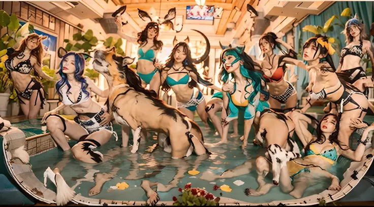 In the beautiful illustration of this super-grand scene，The ultra-distant lens shows us（Over eight separate and distinctive centaur characters：9.9），They all have their own characteristics，Vivid and interesting。Radiant from the heavens（Angelic centaurs：6.6）...