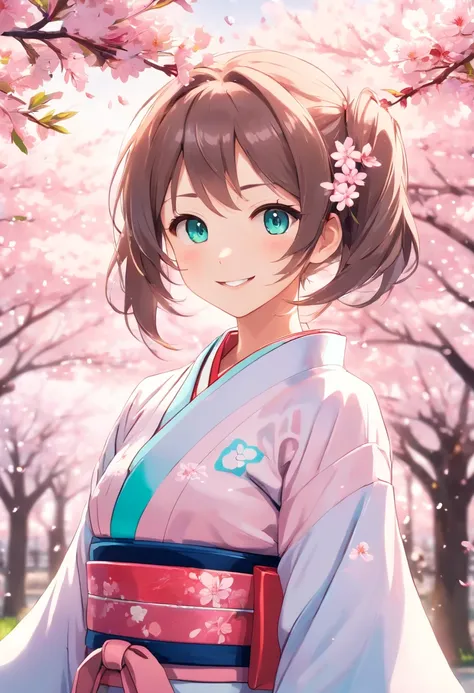 (masutepiece, Daylight portrait:1.3), (Fascinating image of Hatsune Miku under the cherry blossoms:1.2), (Sony A6400 Camera, Known for fast autofocus and detail preservation:1.2), (Paired with Sony E 50mm f/1.8 OSS Lens，Captures clear and detailed portrait...