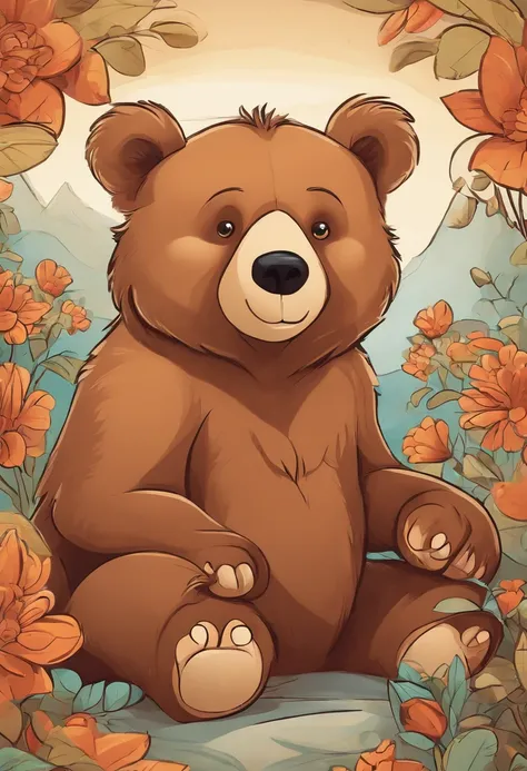 Cartoon bear，adolable