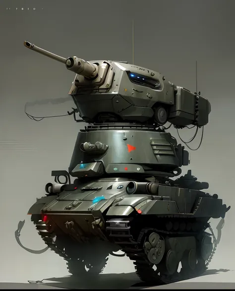 A tank, futuristic battle tank, mechanized art concept, anime art vehicle concept art, high-definition picture quality, Richer details