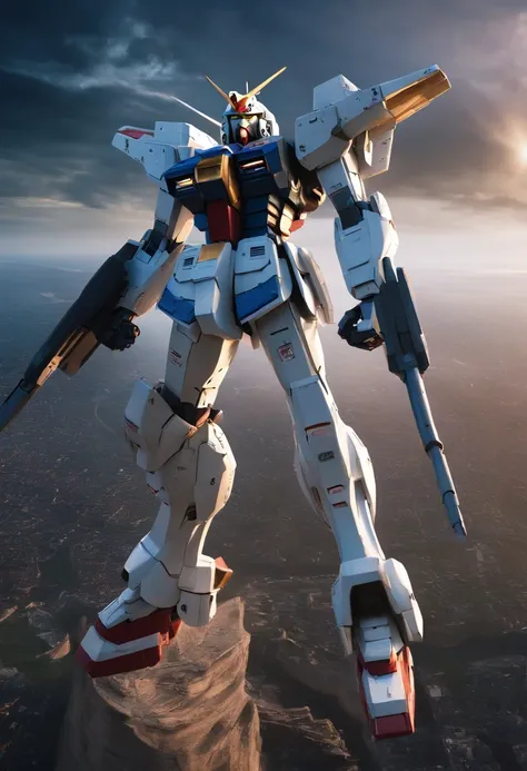 gundam aerial, like anime, full body , HD, 4K,