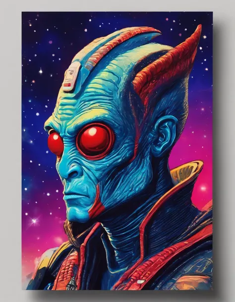 Yondu Udonta, guardians of the galaxy, gotg, starry sky, sparking gradient background