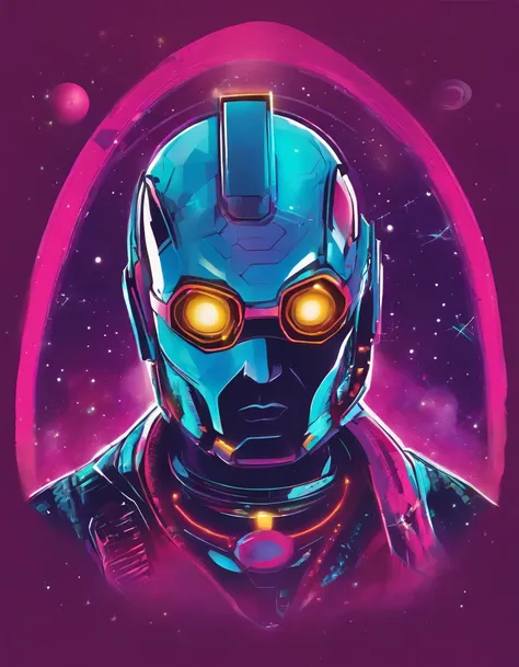 Yondu Udonta, guardians of the galaxy, gotg, starry sky, sparking gradient background