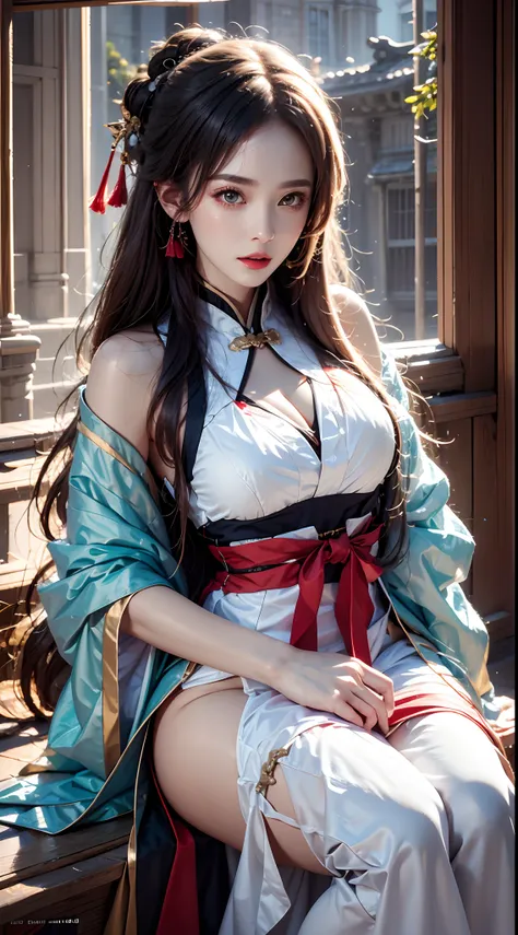 photorealistic, high resolution,masterpiece,best quality,ultra-detailed, 1women, hanfu