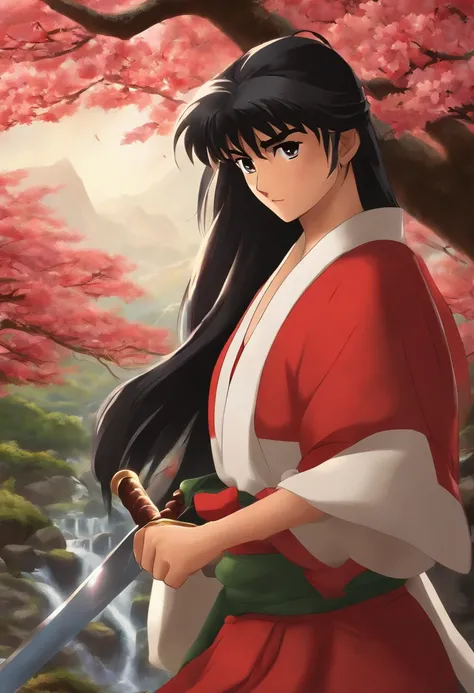 Inuyasha
label: Illustrations, Vibrant colors, anime big breast, charact, Kagome, inuyasha, Action, Landscapes, mysterious creature, Demons, Adventure, Cherry blossoms, traditionalcostumes, sword fighting, fantasy

(Best quality,4K,8K,A high resolution,Mas...