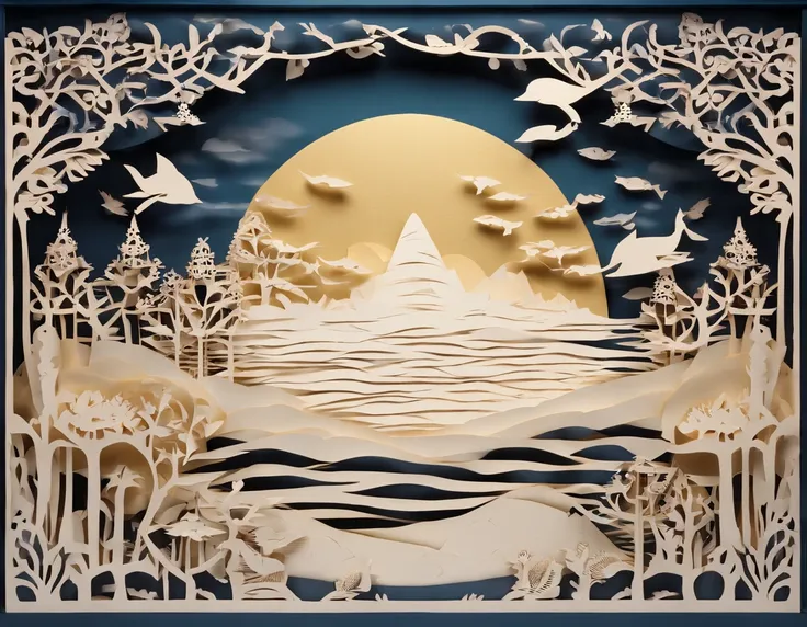 (Paper-cut Art:1.6), three-dimensional undulations. Flying whale swimming between the clouds, Golden Hour,(best quality,4k,8k,highres,masterpiece:1.2),ultra-detailed,(realistic,photorealistic,photo-realistic:1.37), Simple back ground,