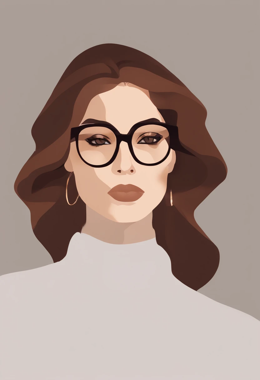 Woman with glasses, pele marrom, professora, elegante, arabic, libanesa, SERIOUS WOMAN, nariz grande, adulta, arte de personagem