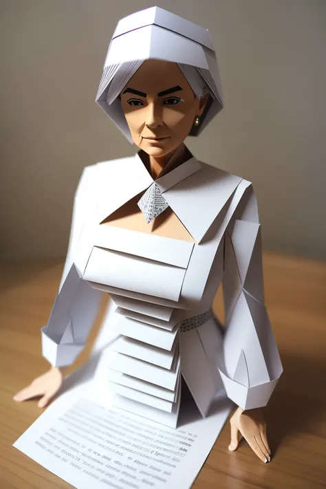 Paper Craft Semi-Solid mature woman