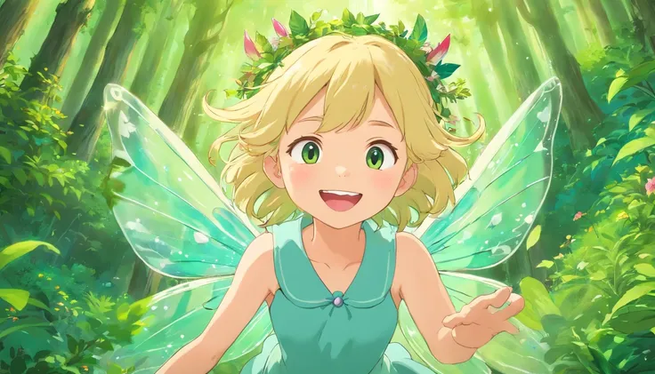 Little Forest Fairy,blond hairbl,Dizzying flights,Hefty Smile