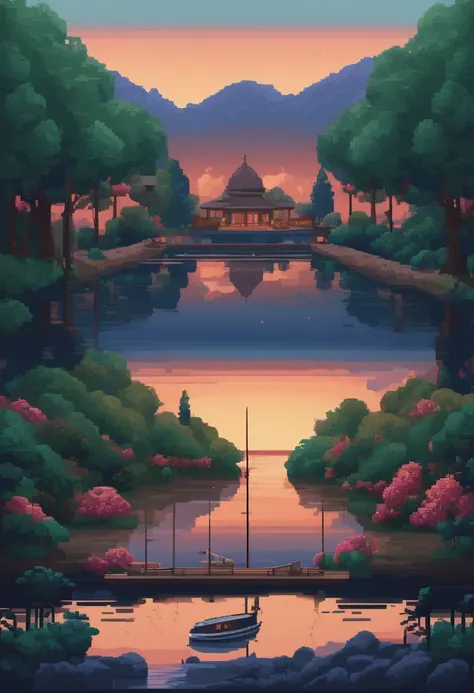 Make a lofi art in pixel art