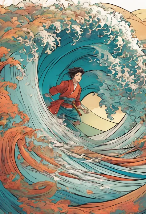 ukiyo-style，Lots of waves