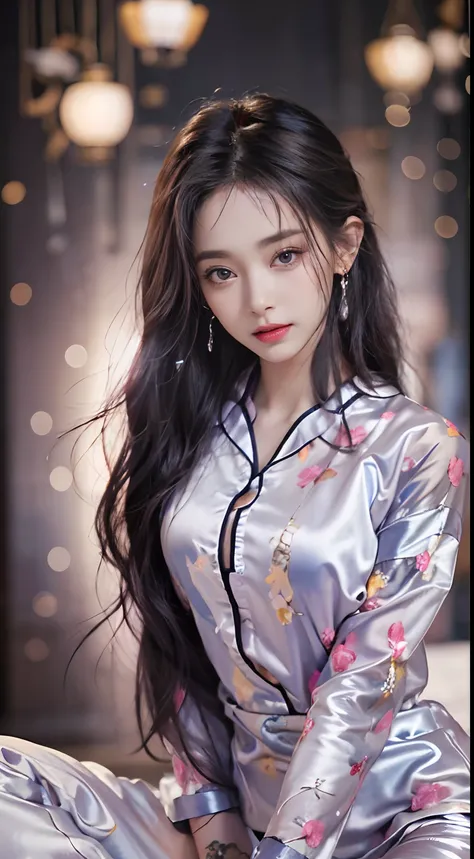 1girll,（Captivating quality：1.4），（True textured skins of the highest quality), Delicate face,Black hair, Gradient Hair, petite body,（perfect bodies：1.1）, There is a jewel on the forehead, rimless eyewear, PUPILS SPARKLING，long eyelasher,grin, hyperphotorea...