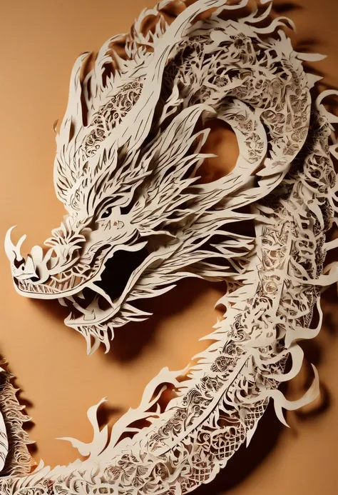 Best Quality, Top image quality, Top resolution, Intricate details, Craftsmanship, (Papercut:1.5), Fire magic, Ring of Fire, Dragon engulfed in flames,Flames sticking out of the dragons mouth, Paper burning, fire, Real Fire、A truly fiery dragon、Dragons Bea...