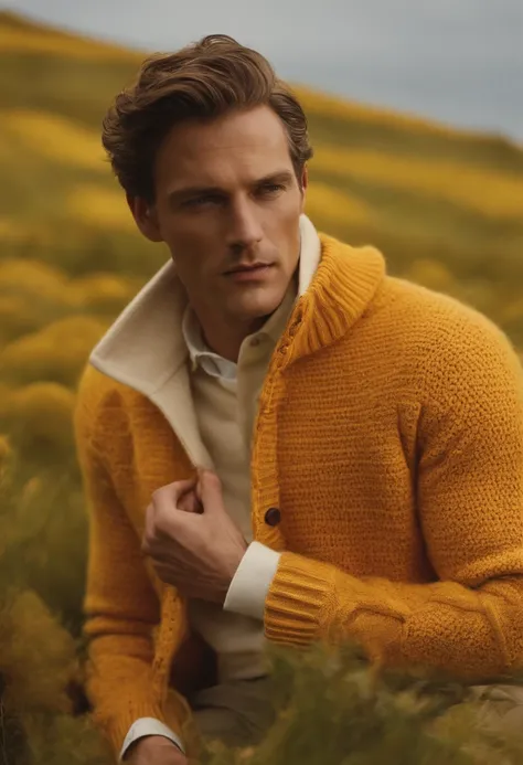 British man, Wool Sweaters, Loro Piana, sunny morning, Tim Walker, GQ editorial