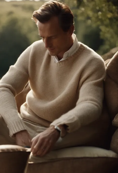 British man, Wool Sweaters, Loro Piana, sunny morning, Tim Walker, GQ editorial